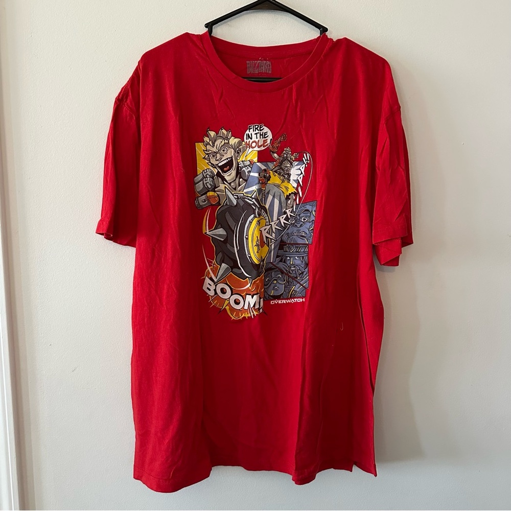 Overwatch Junk rat Winston graphic tee shirt (binY4)